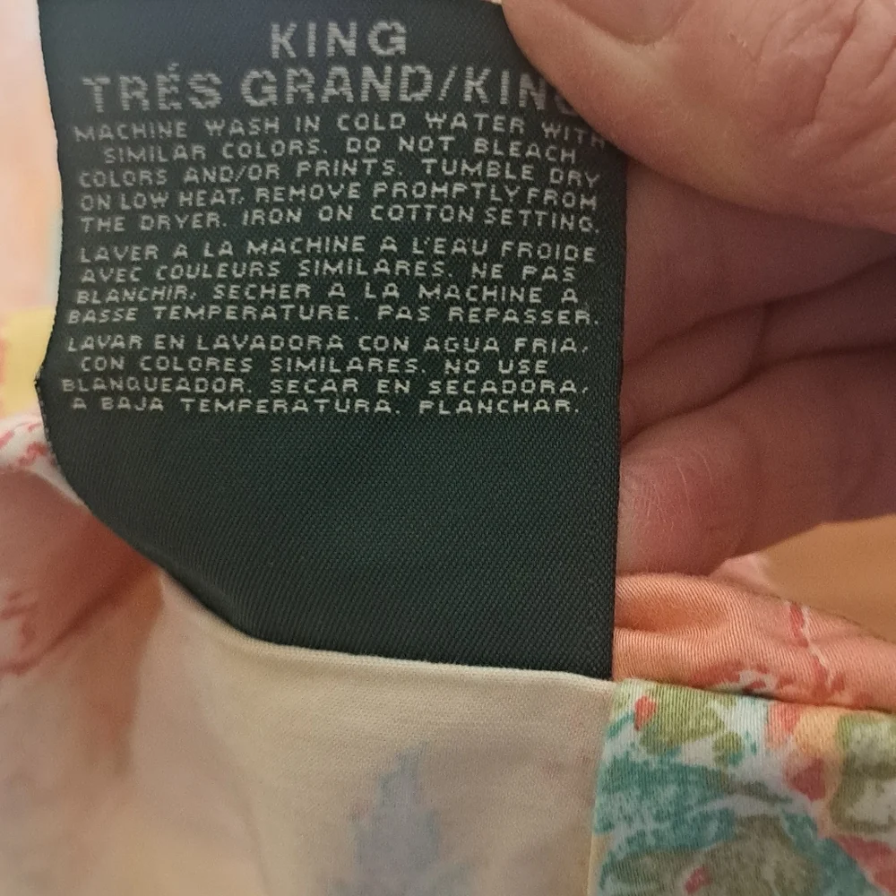 Ralph Lauren King Tres Grand Jamaica Coral Paisley Duvet King Beautiful EUC